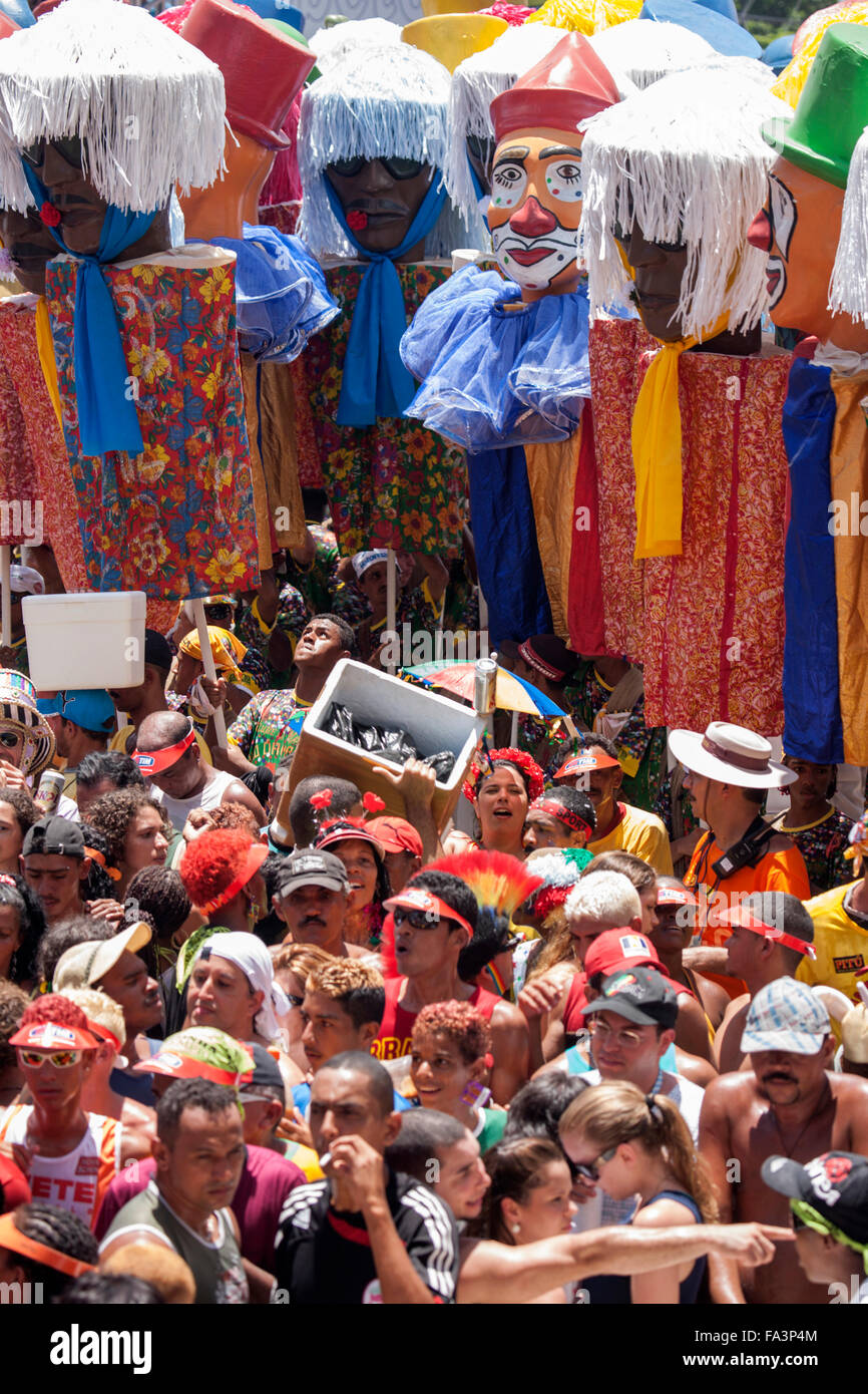 Carnival in Olinda Pernambuco, North Eastern Brazil Stock Photo