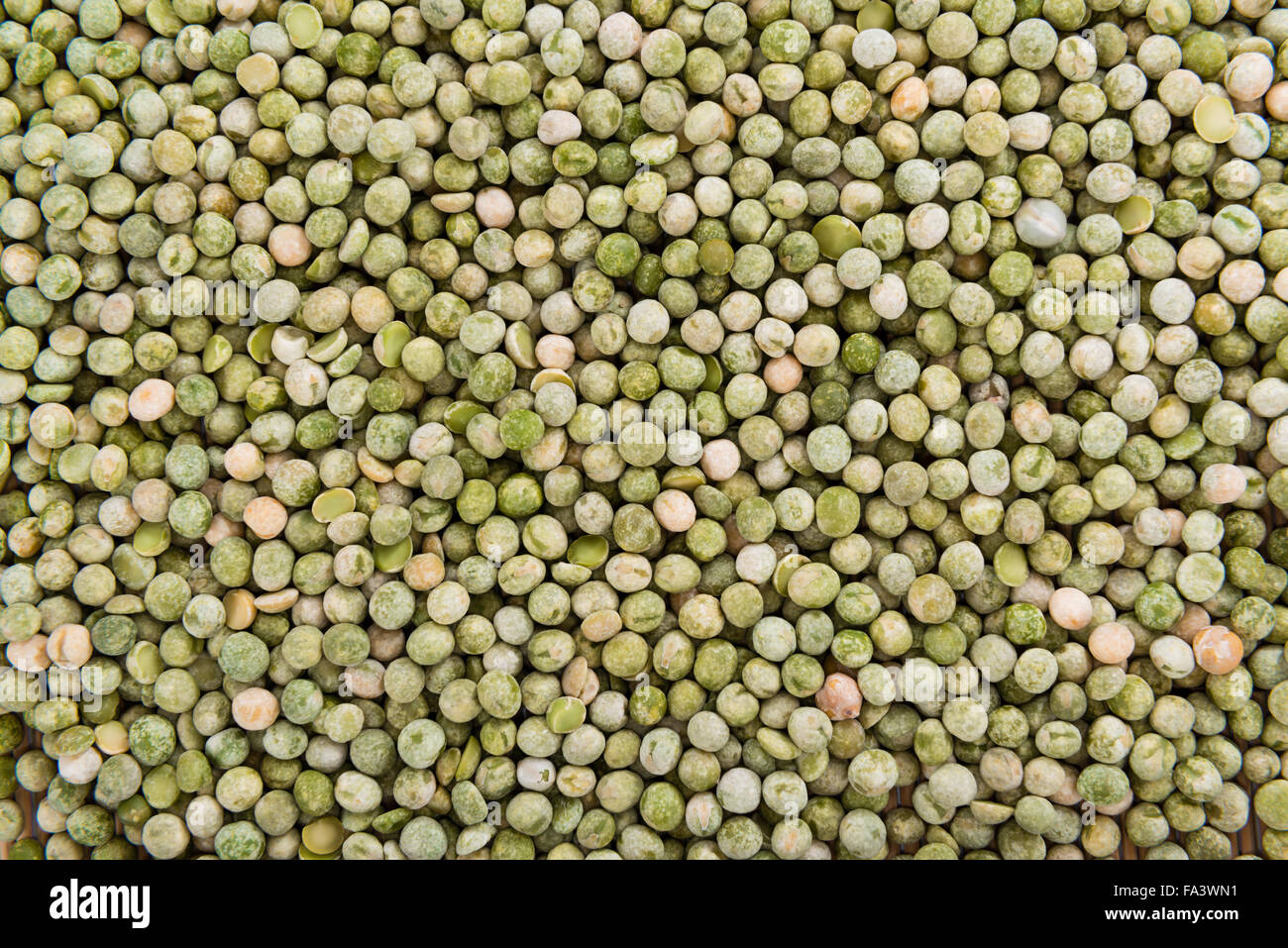 Dried green Peas (close-up shot) for use as background image or as texture Stock Photo