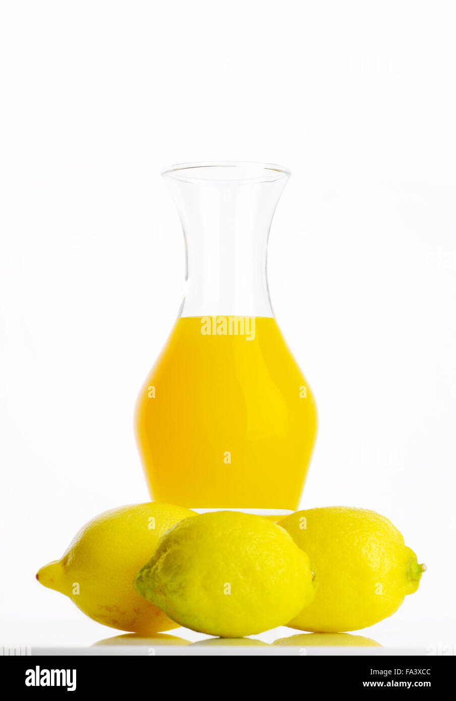 Fresh lemon juice drink in a carafe Stock Photo Alamy
