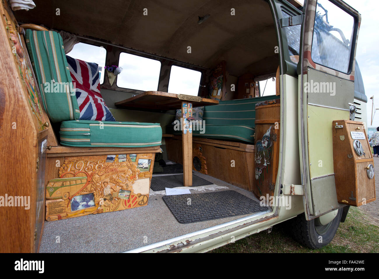 Interior Of 1958 Vw Camper Van On Display At Centre 81 Fun