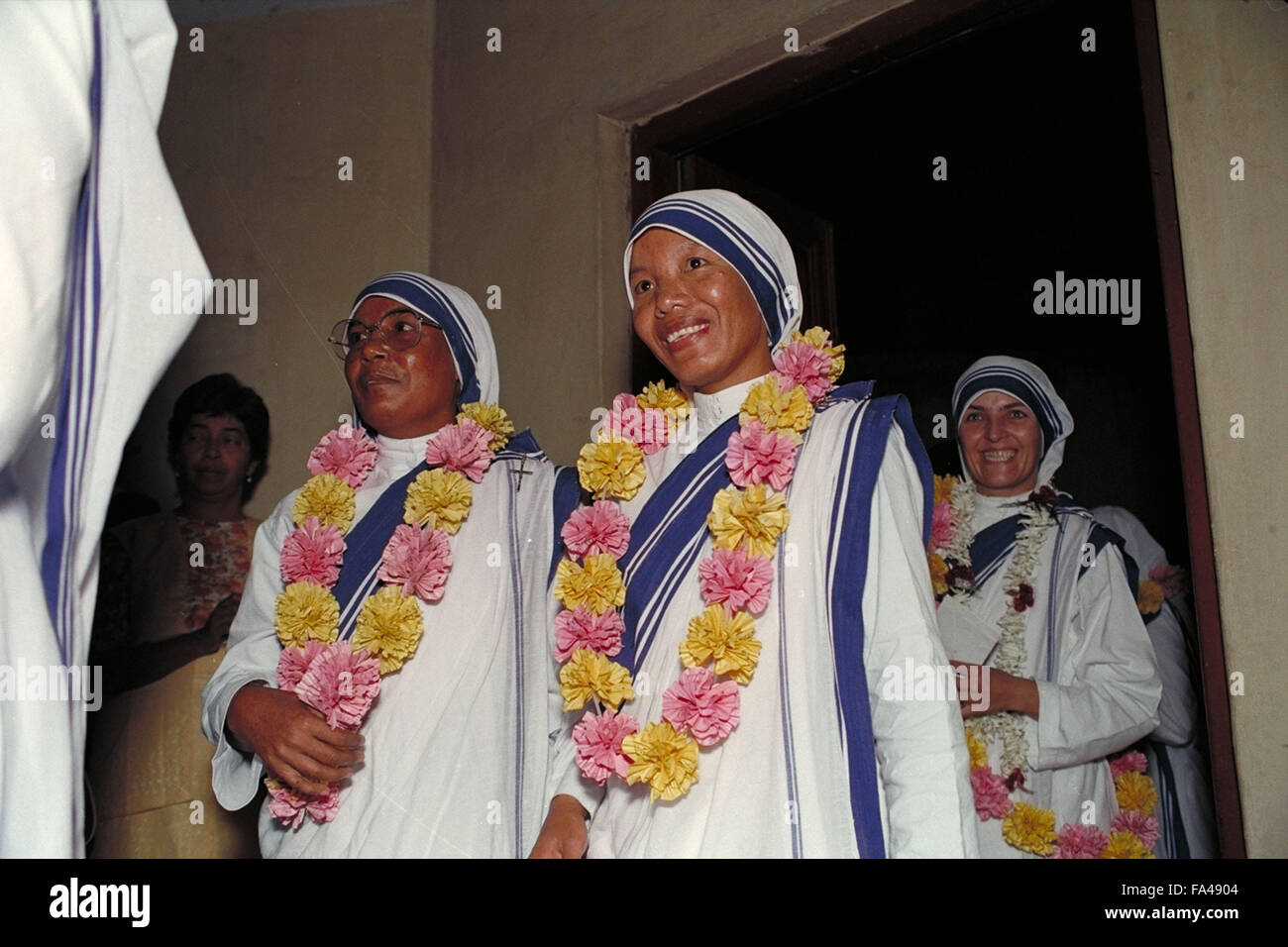 Nuns make final vows to Missionaries of Charity, the order Mother Teresa founded in 1950 Stock Photo