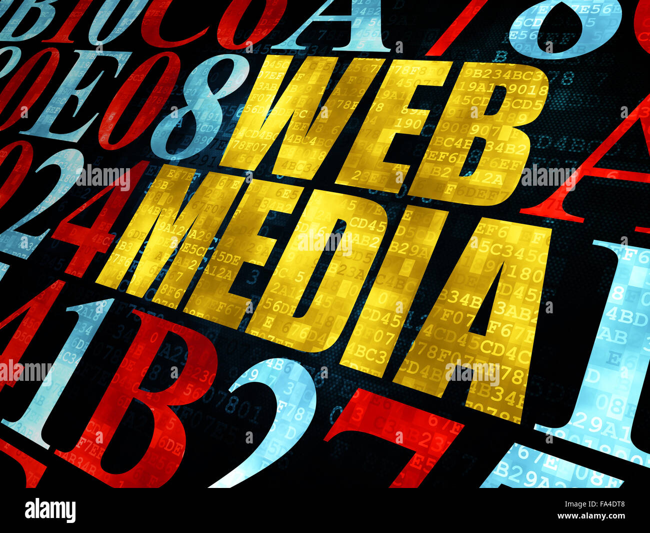 Web design concept: Web Media on Digital background Stock Photo - Alamy
