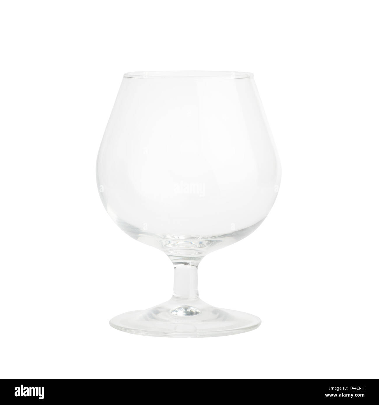 Isolated Single empty brandy glass on white background Stock Photo Alamy