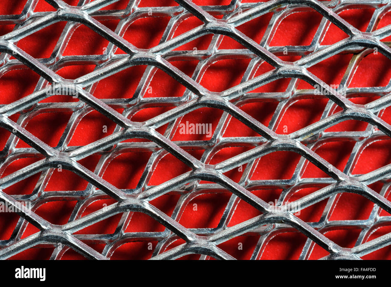 Macro detail of soft alloy, small mesh material. Stock Photo