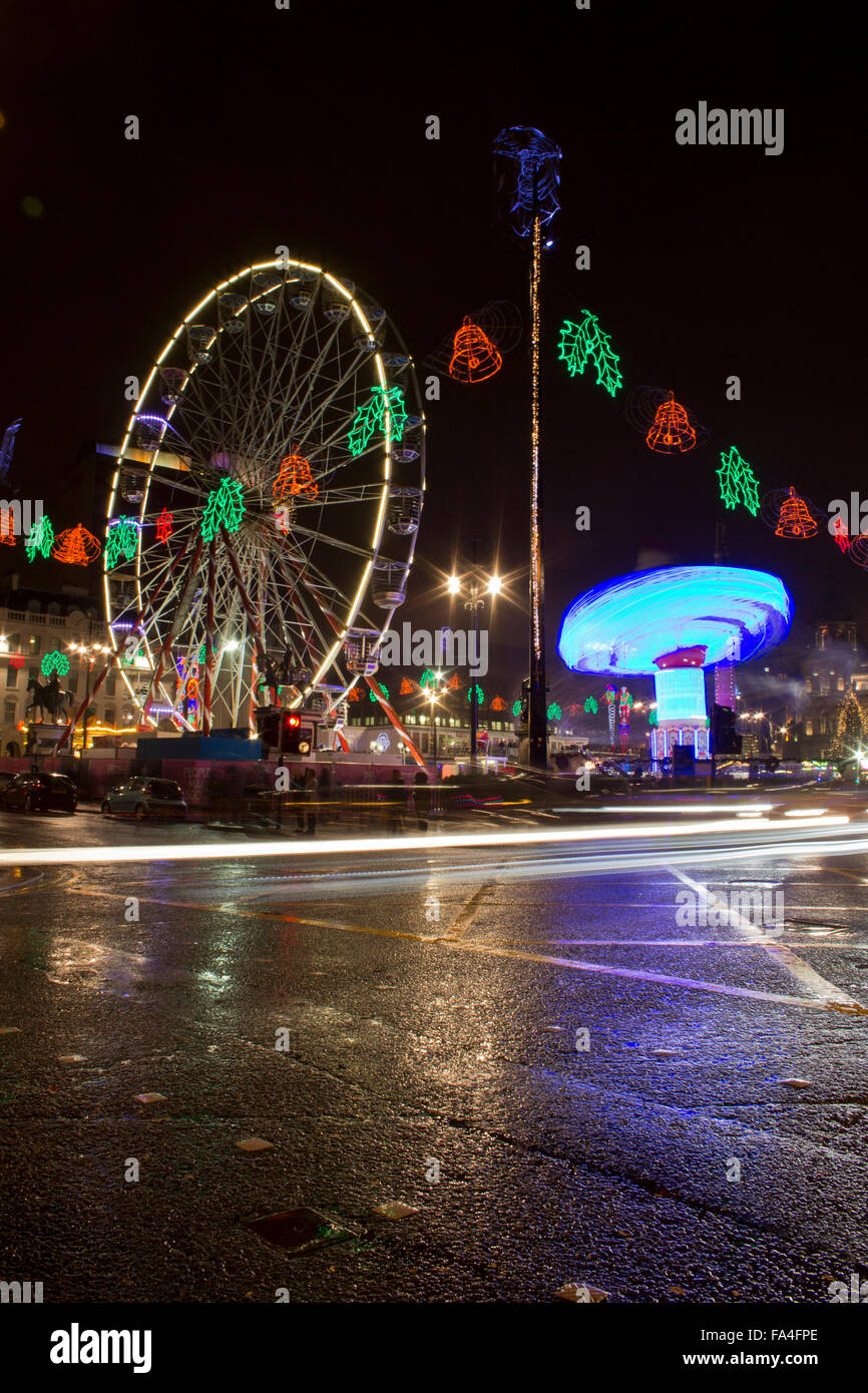 George Square, Glasgow - Christmas by night Stock Photo