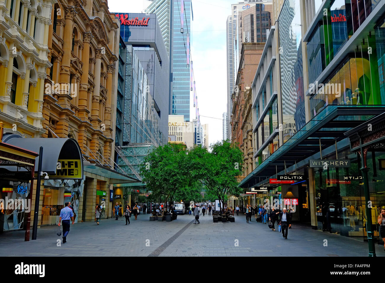 Shopping District Sydney Australia New South Wales AU Stock Photo Alamy