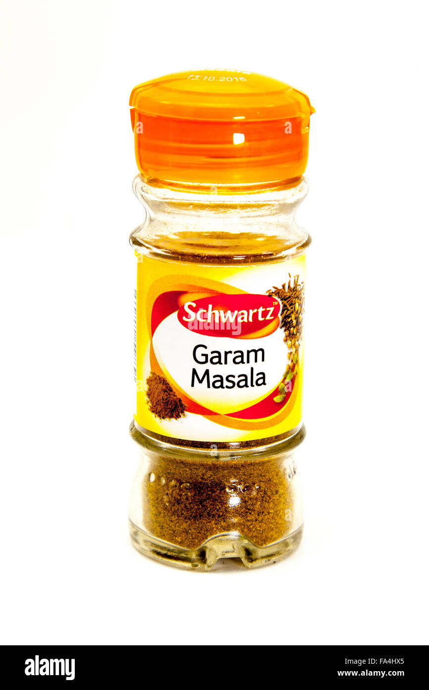 Garam Masala Indian spice cooking food flavour flavor flavouring flavoring Cutout cut out white background isolated copy space Stock Photo