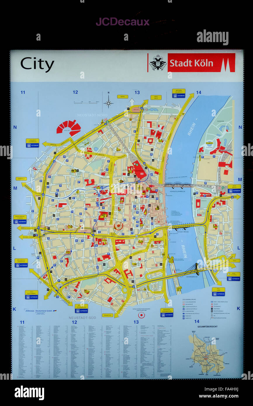 Map city stadt cologne koln germany deutschland hires stock photography and images Alamy