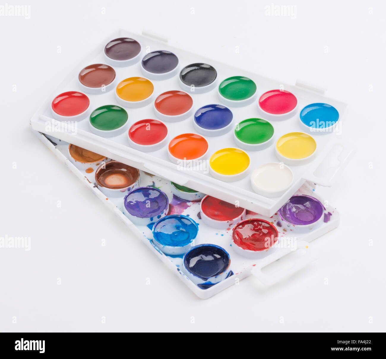 Water color paint set stock photo. Image of water, isolation