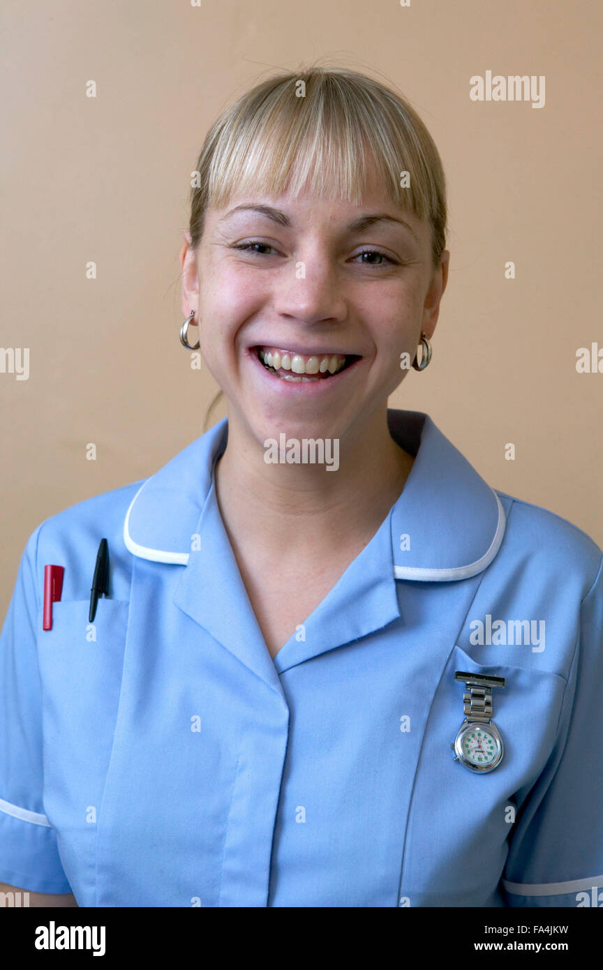 Student nurse smiling, Stock Photo