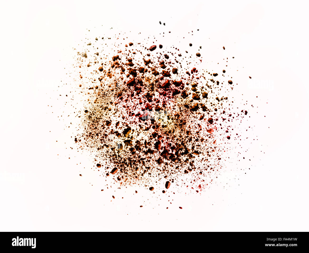 burst of colored powder isolated on white Stock Photo - Alamy