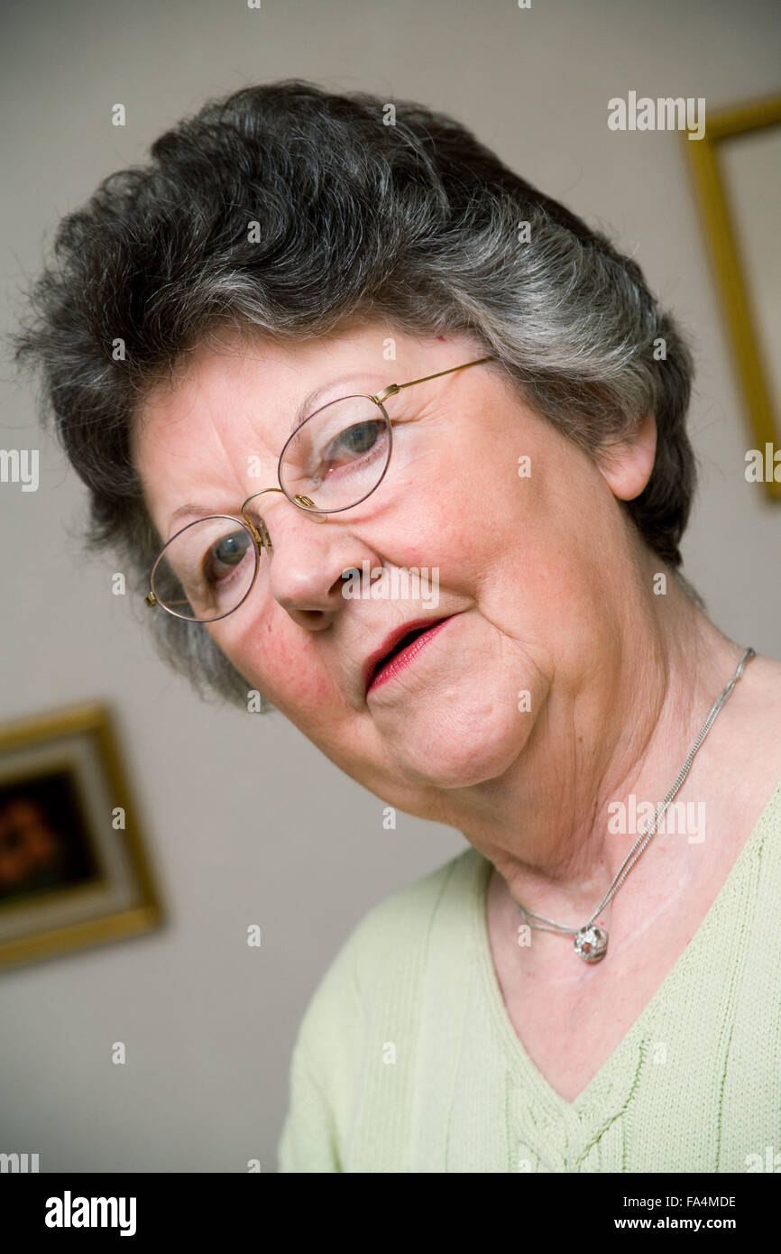 Woman; looking serious, Stock Photo