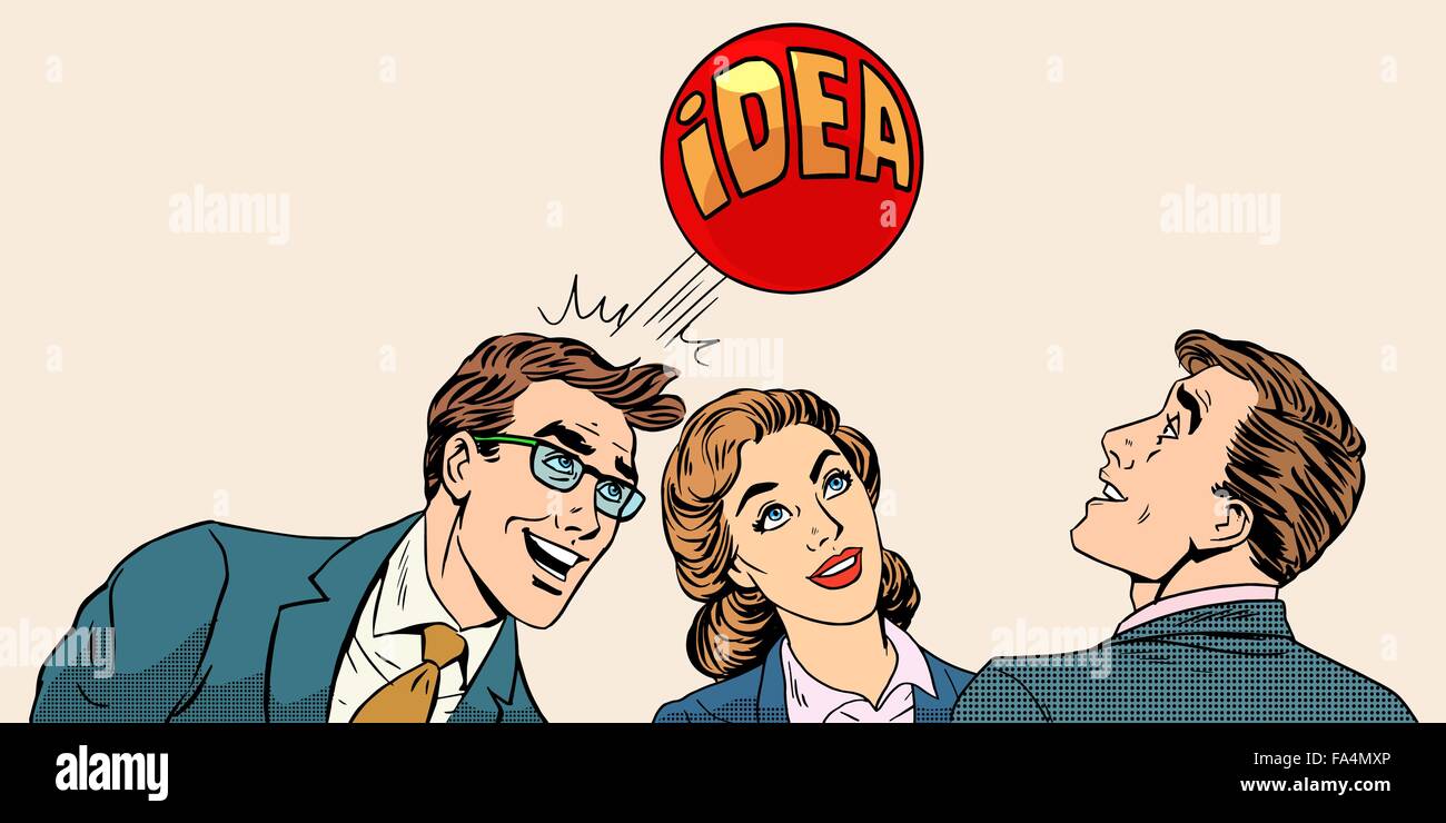 Brainstorming business team concept to develop the idea Stock Vector ...