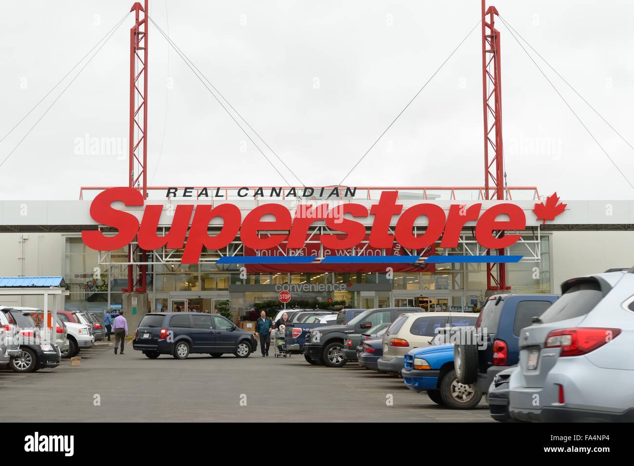 Real Canadian Superstore car park Stock Photo