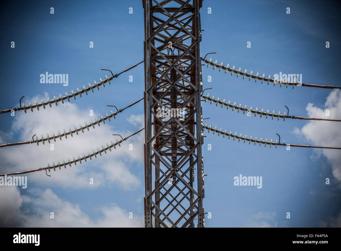 Electrical substation infrastructure in Tanga, Tanzania. Stock Photo