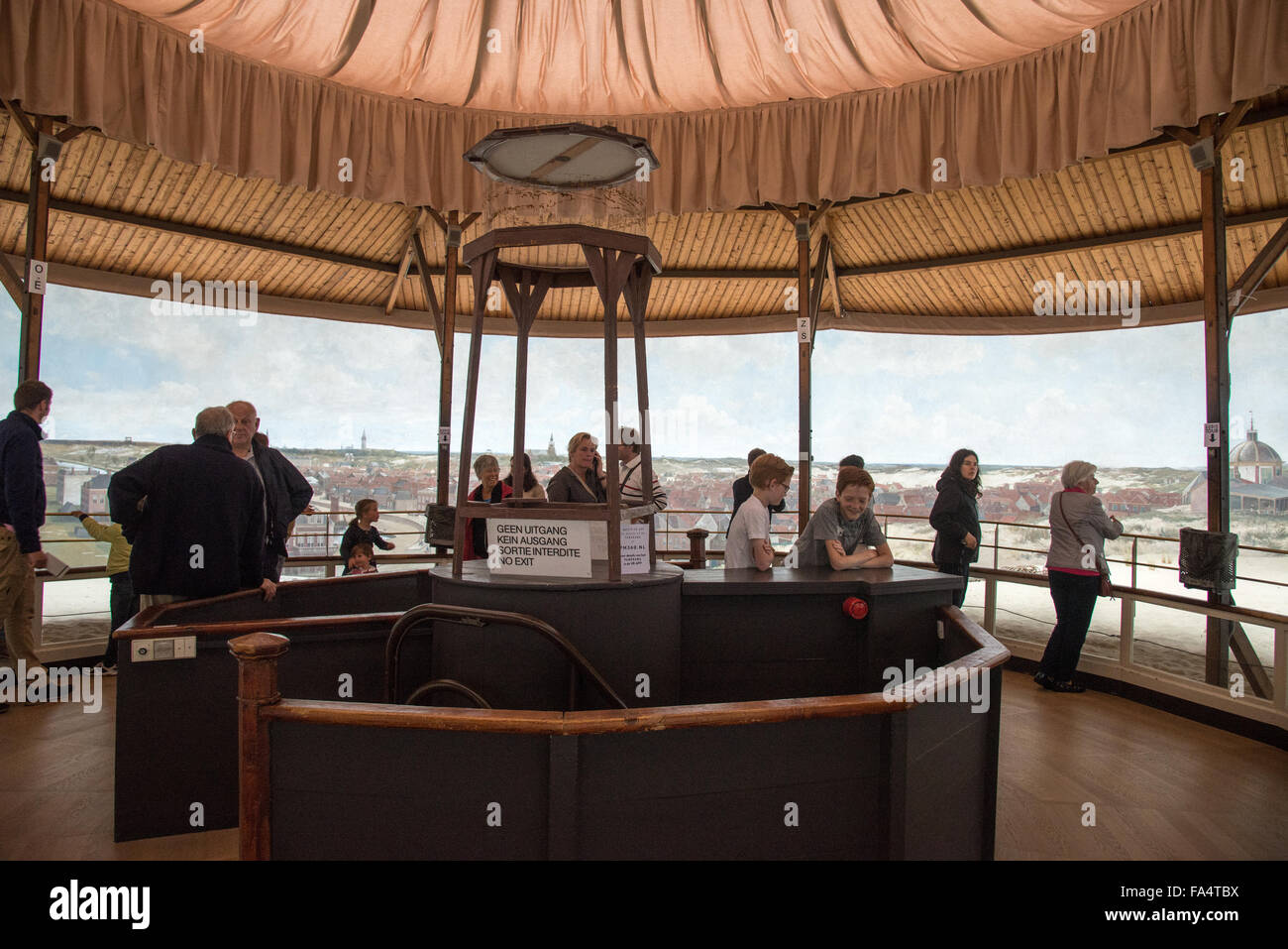 visitors at the panorama mesdag museum in den haag holland Stock Photo