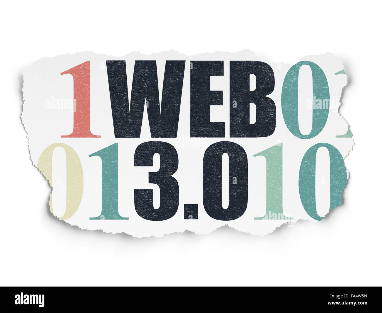 Web development concept: Web 3.0 on Torn Paper background Stock Photo