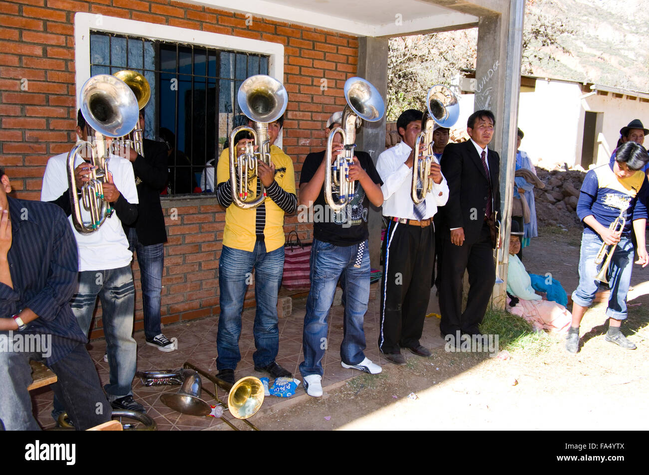 Musicians play traditional brass band dance music at the 500 year