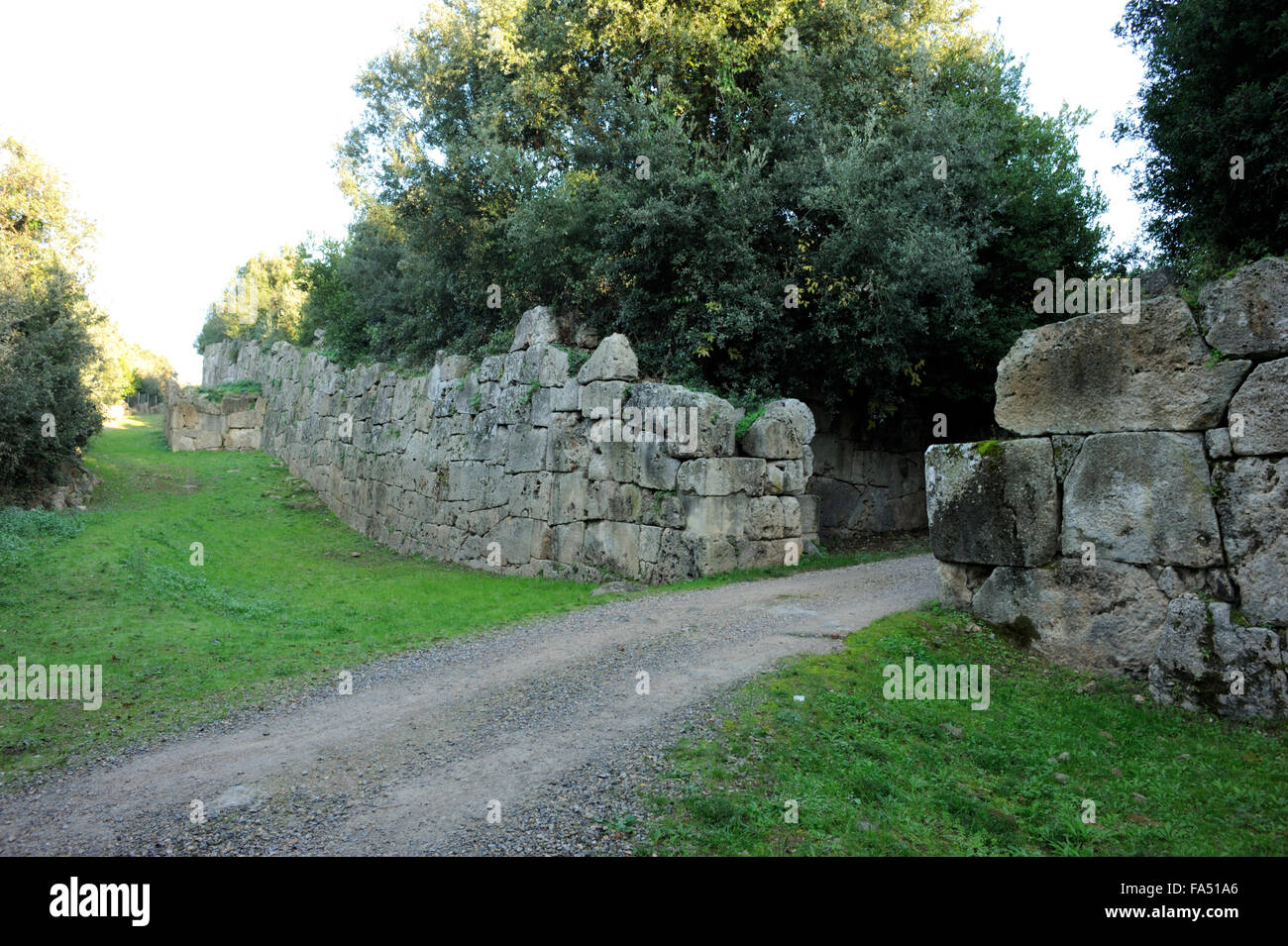 Roman city wall archeological park hires stock photography and images