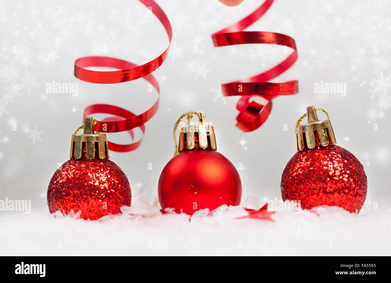 Sparkling Christmas background with baubles Stock Photo Alamy