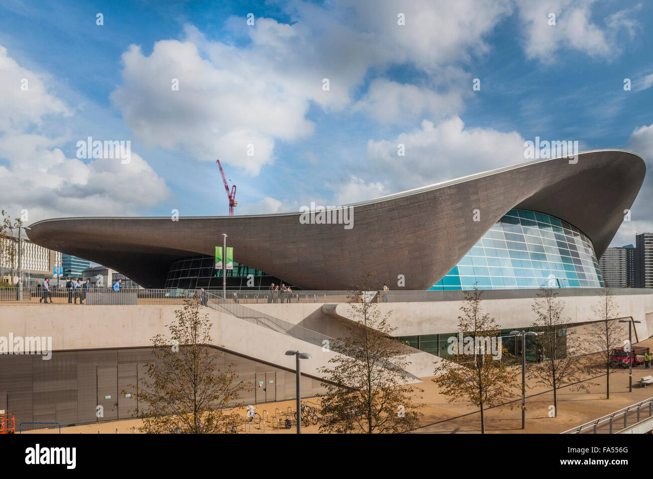 View of The London Aquatics Centre by architect Zaha Hadid. PHILLIP ROBERTS Stock Photo