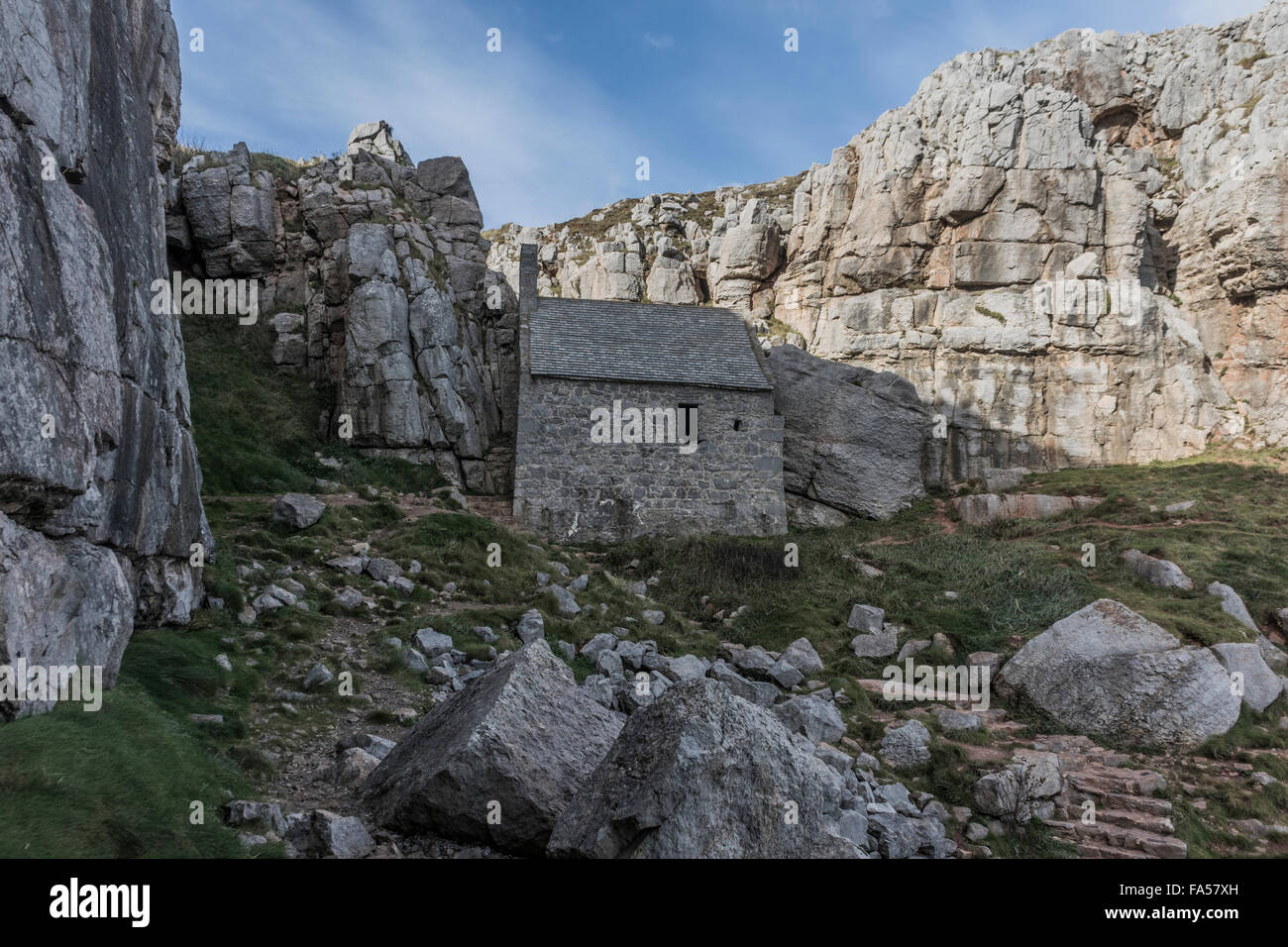 St Govan’s Chapel, a Historic Cliffside Hermitage Overlooking the ...
