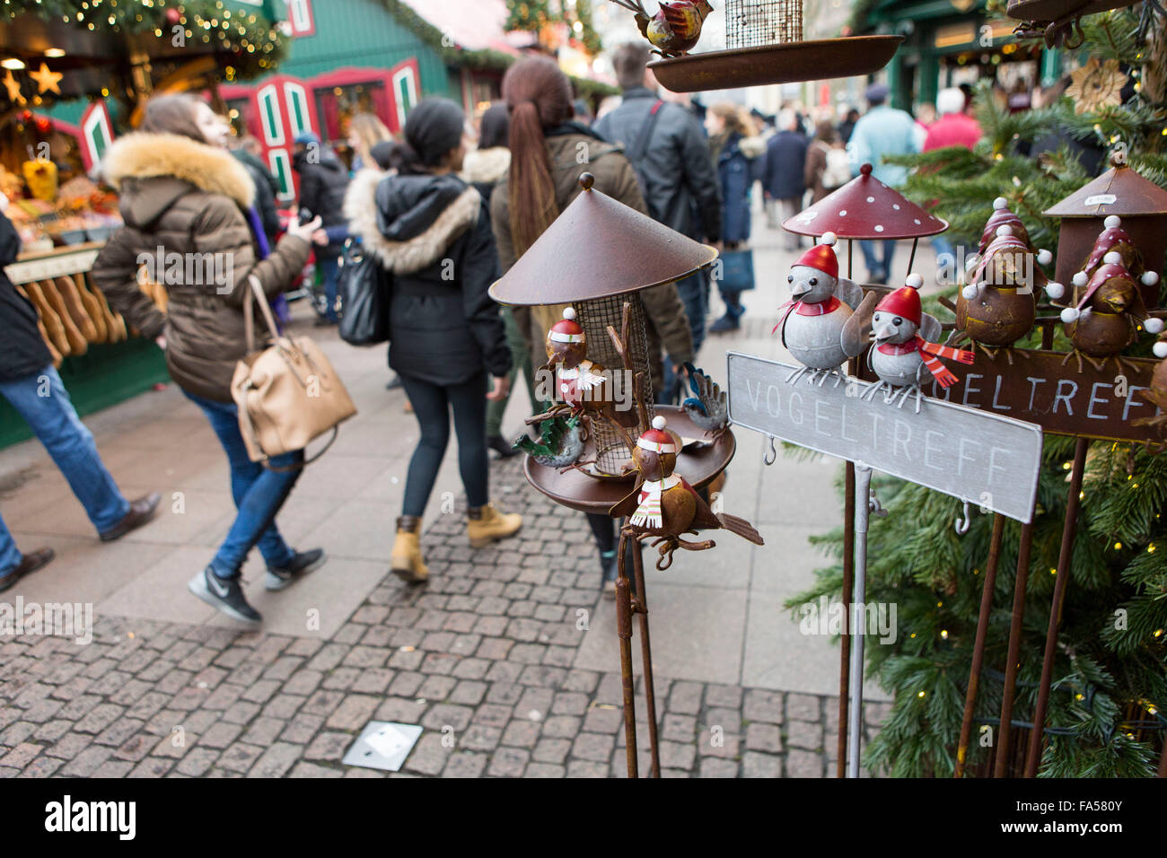 Hamburg Christmas markets at Rathausmarkt Stock Photo