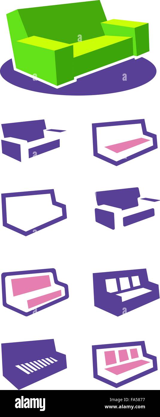 Set of icons sofa Stock Vector Image & Art - Alamy