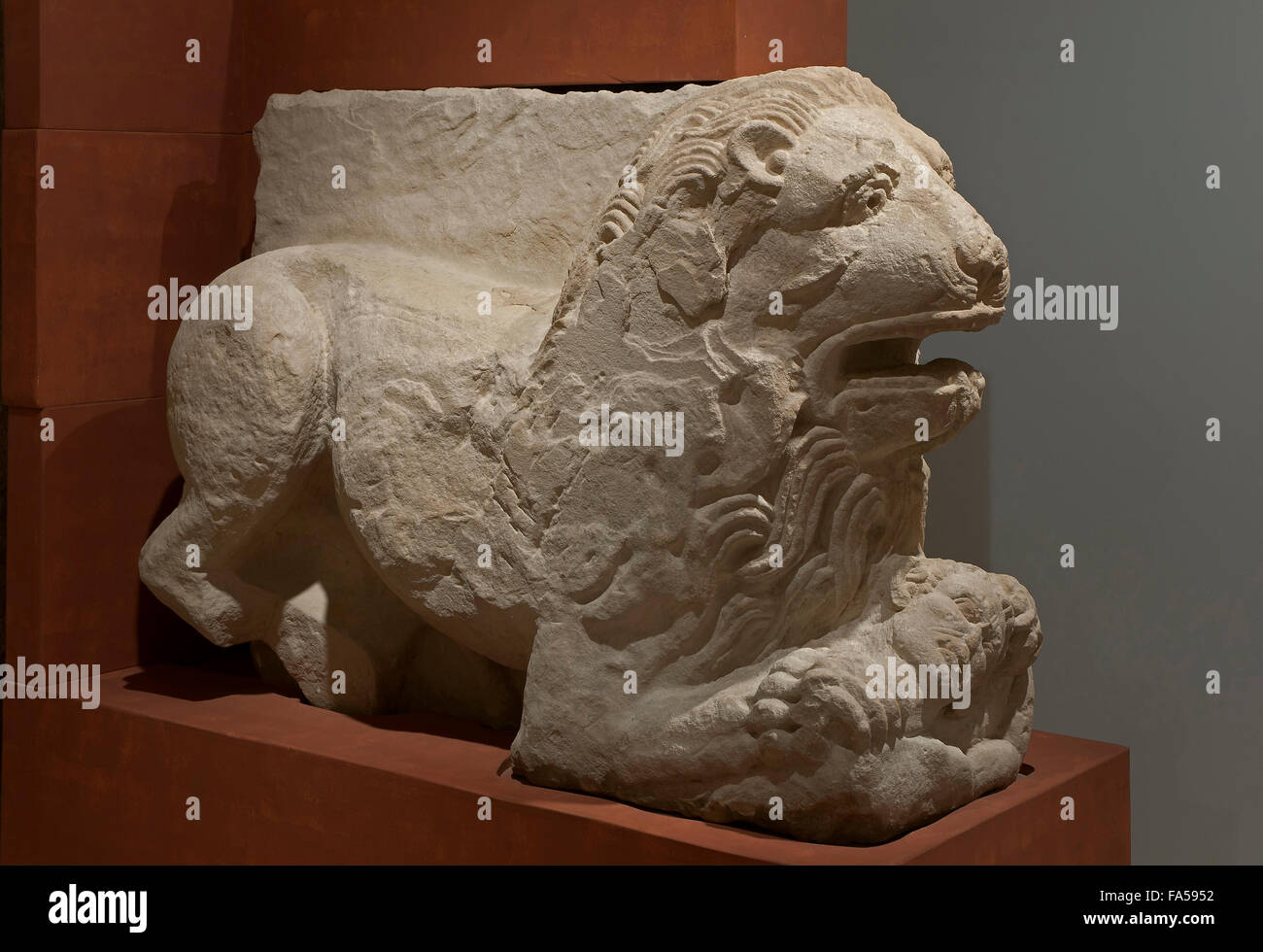 Lion of Castulo, Archaeological Museum, Linares, Jaen province, Region of Andalusia, Spain, Europe Stock Photo
