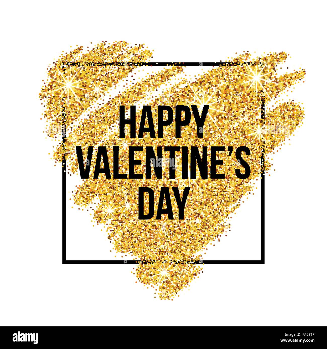 Sparkle glitter Valentines Day heart. Vector illustration Stock Vector ...