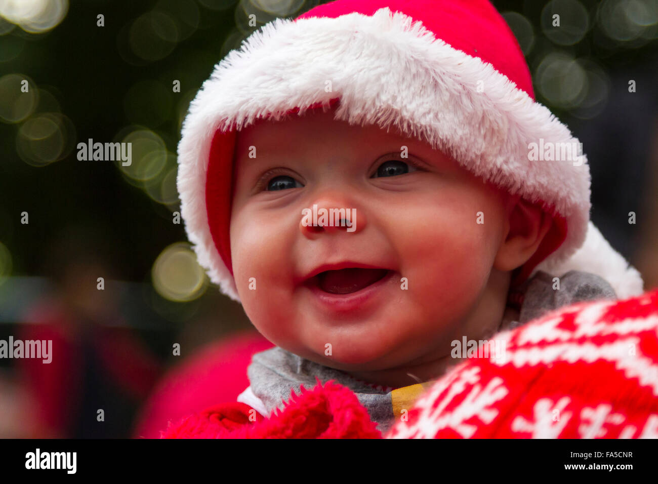 Happy Christmas Baby Stock Photo