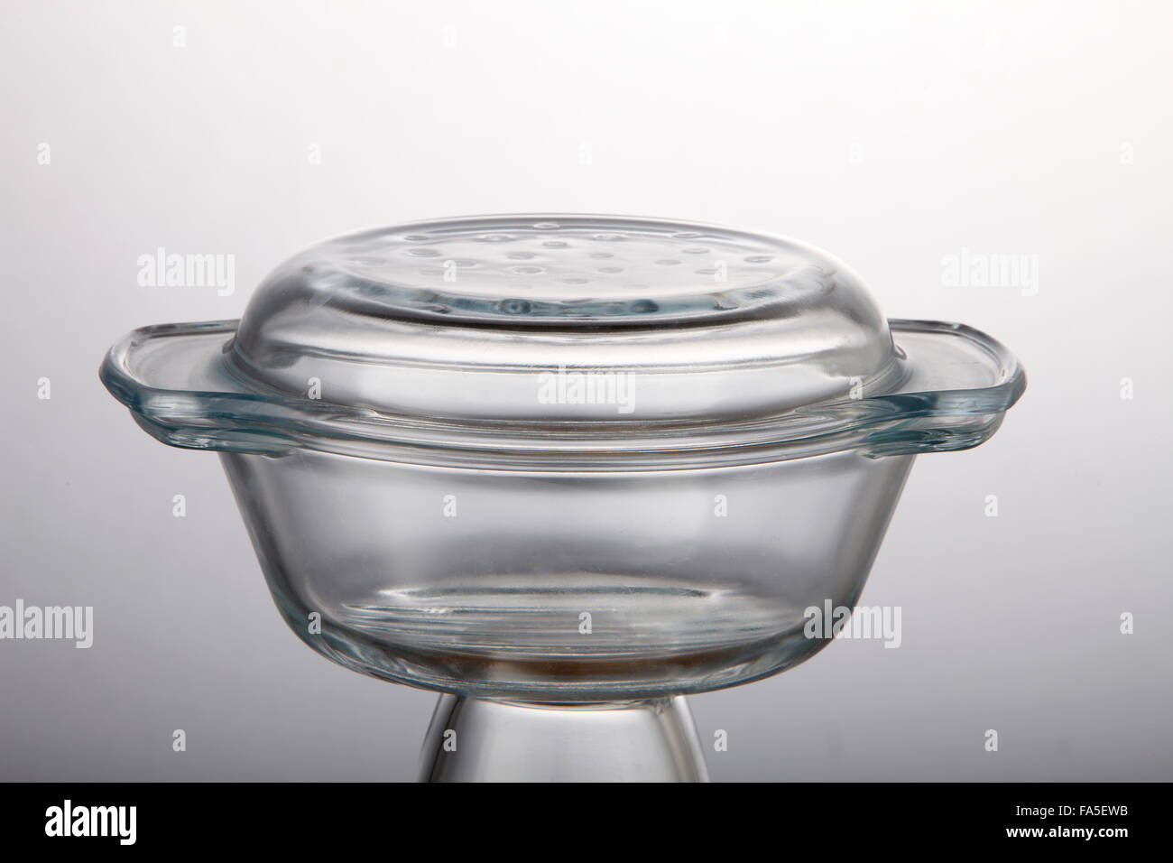 glass transparent cooking pot with lid Stock Photo Alamy