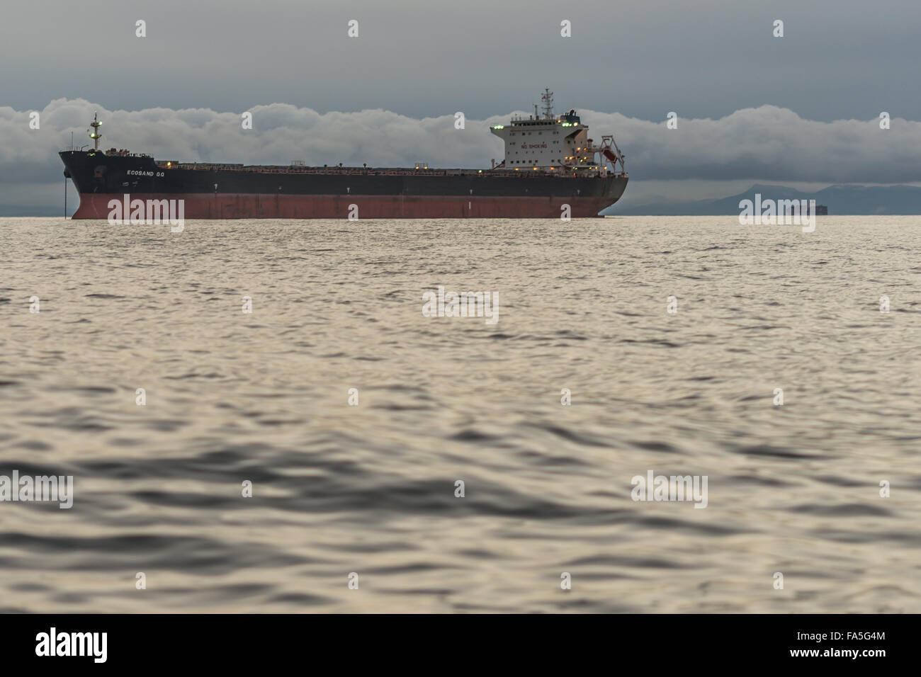 Oil Tanker in Canada Stock Photo