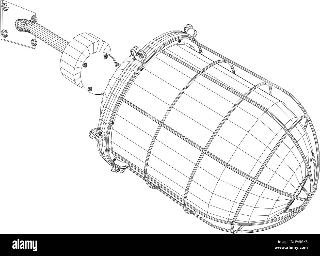 Construction of heat exchanger Stock Vector