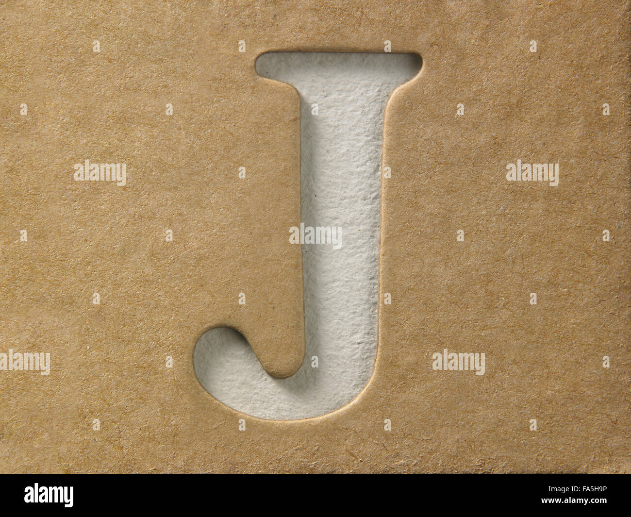 Cardboard Letter J