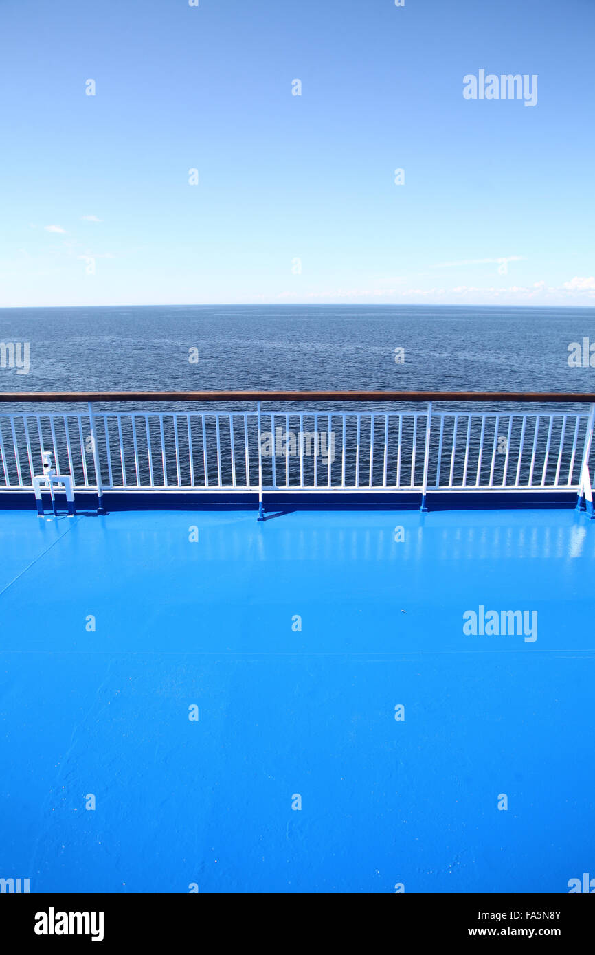 Color image of a rail on the deck of a cruise ship Stock Photo - Alamy
