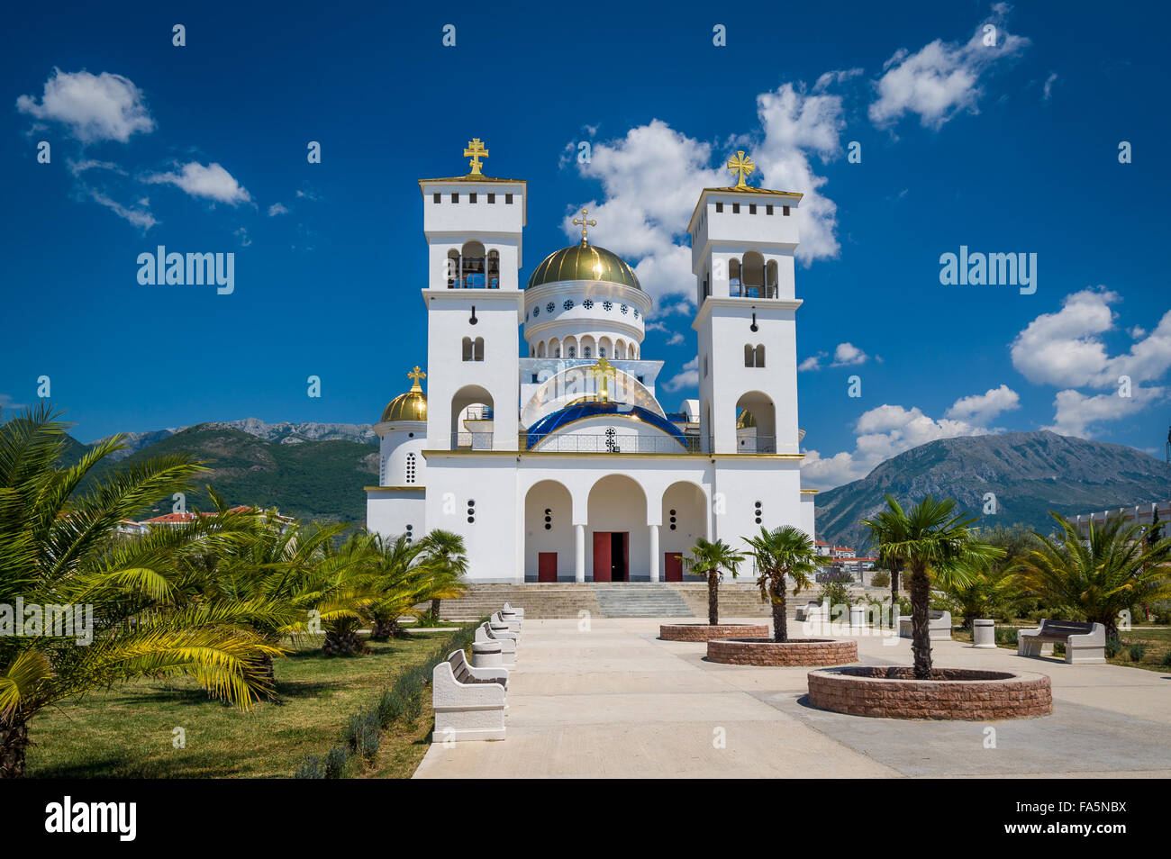 Cathedral of Saint Jovan Vladimir's Temple in Bar. Stock Photo