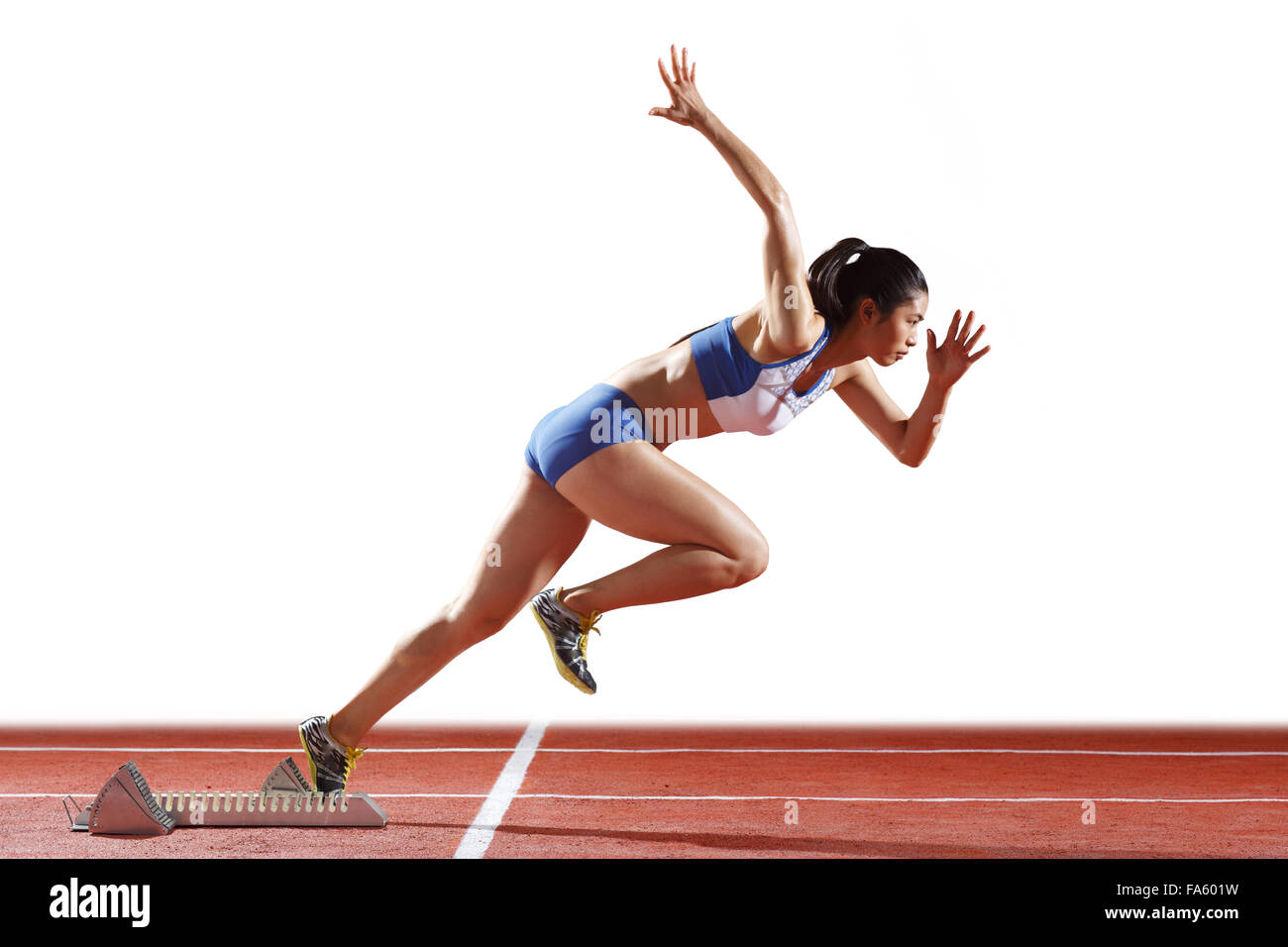 Track and field athletes in training Stock Photo Alamy