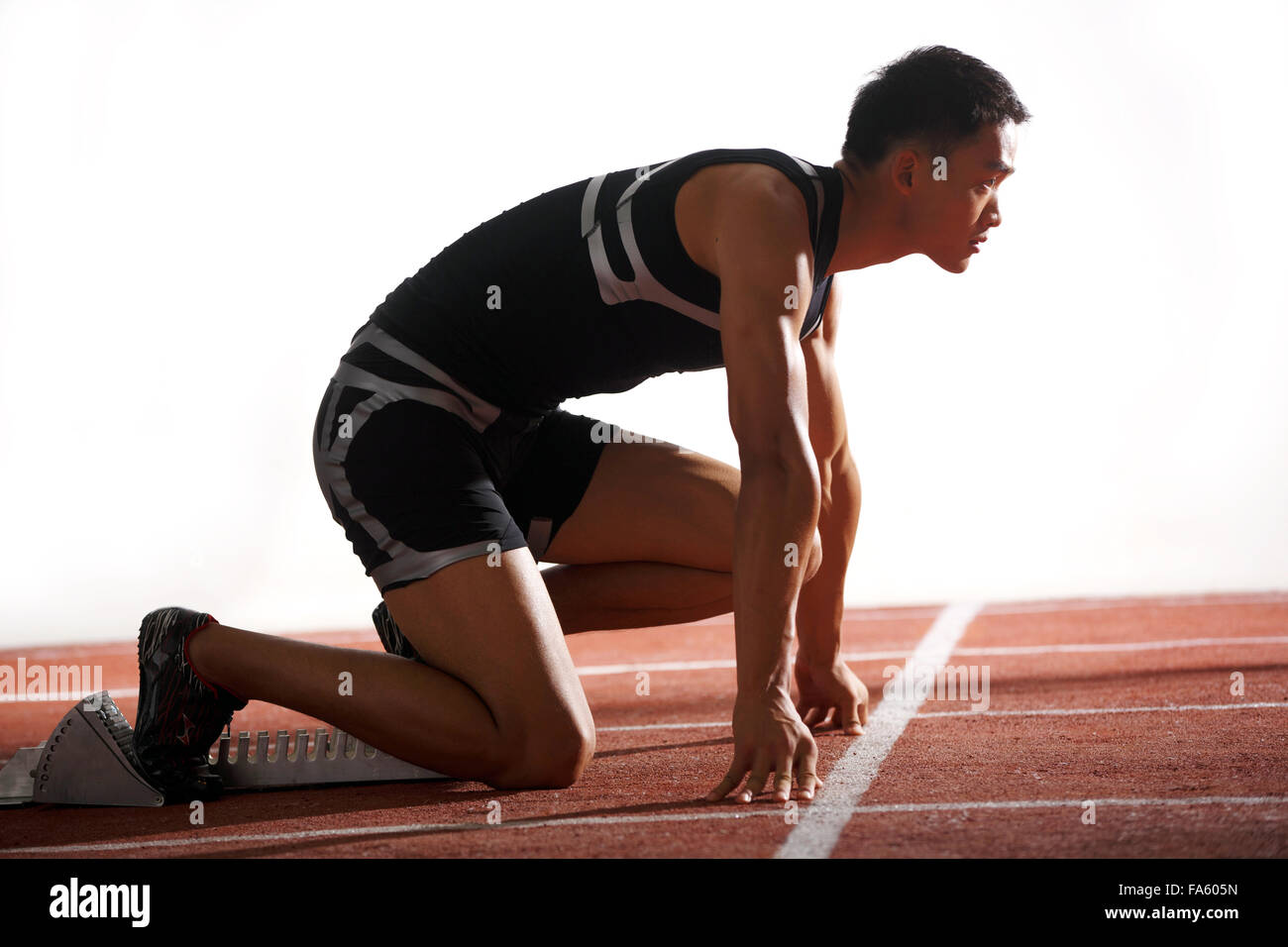 Track and field athletes in training Stock Photo Alamy