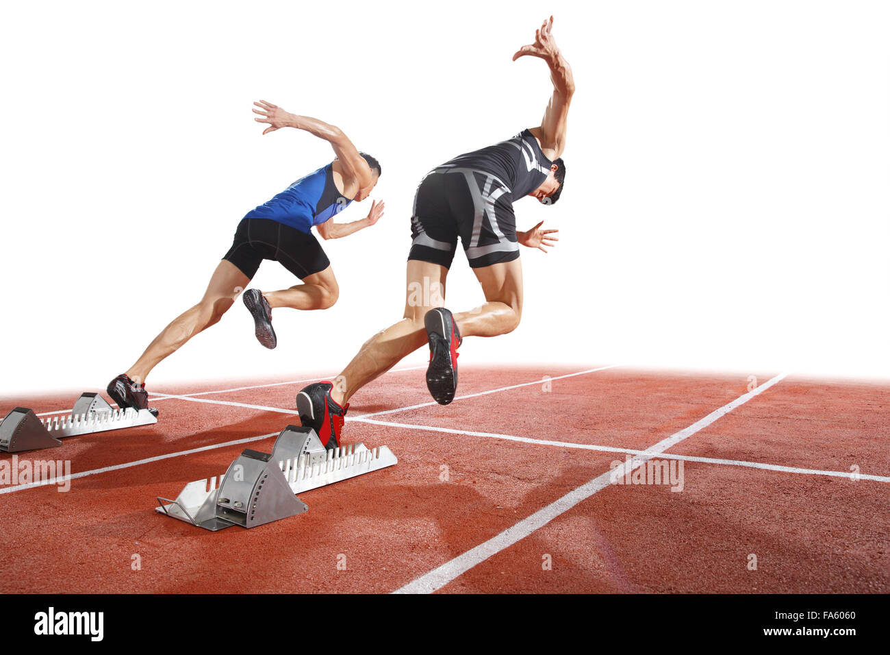 Track and field athletes running Stock Photo Alamy