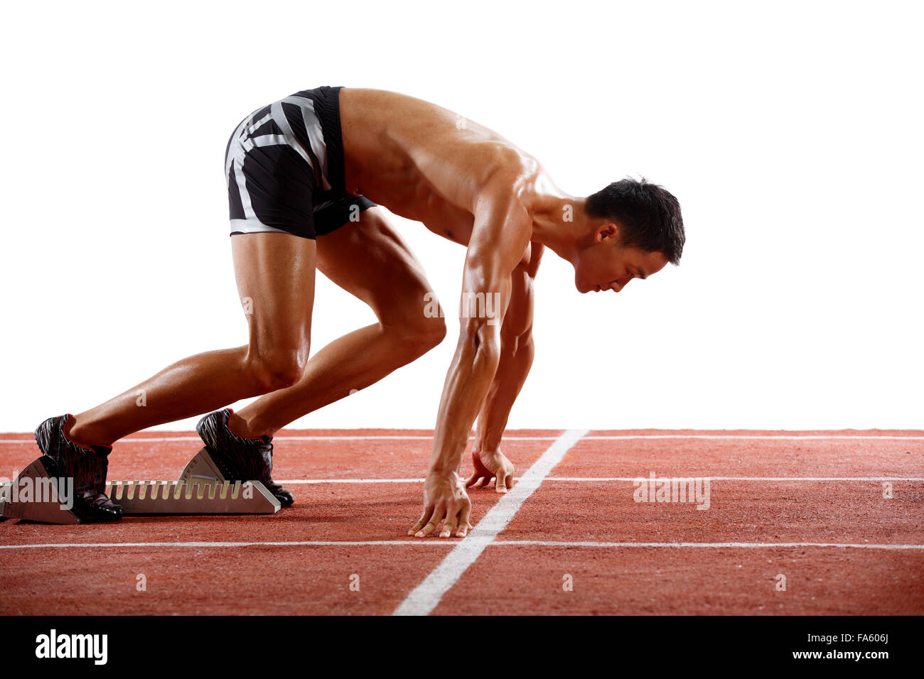 Track and field athletes in training Stock Photo Alamy