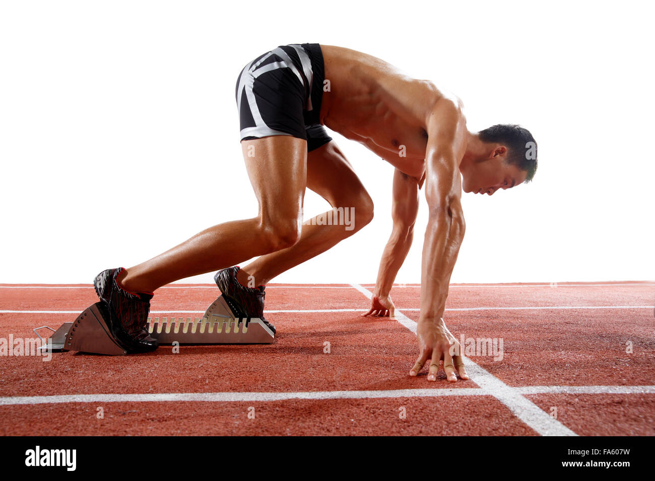 Track and field athletes in training Stock Photo Alamy