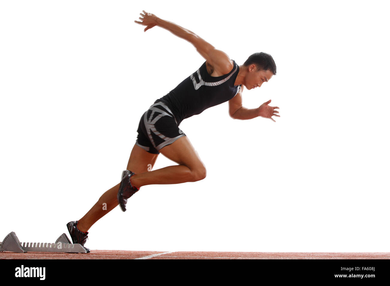 Track and field athletes running Stock Photo Alamy