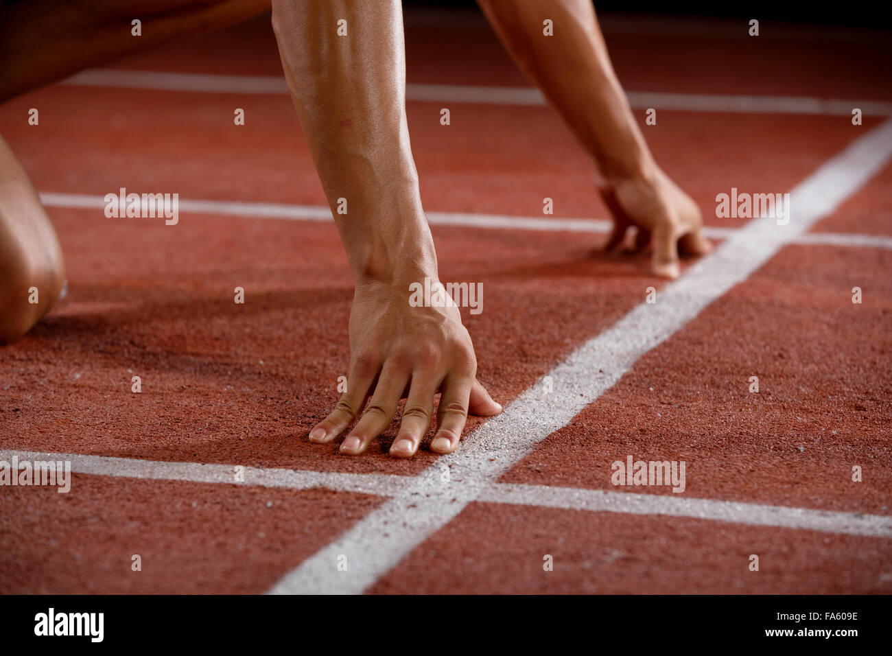 Track and field athletes in training Stock Photo Alamy