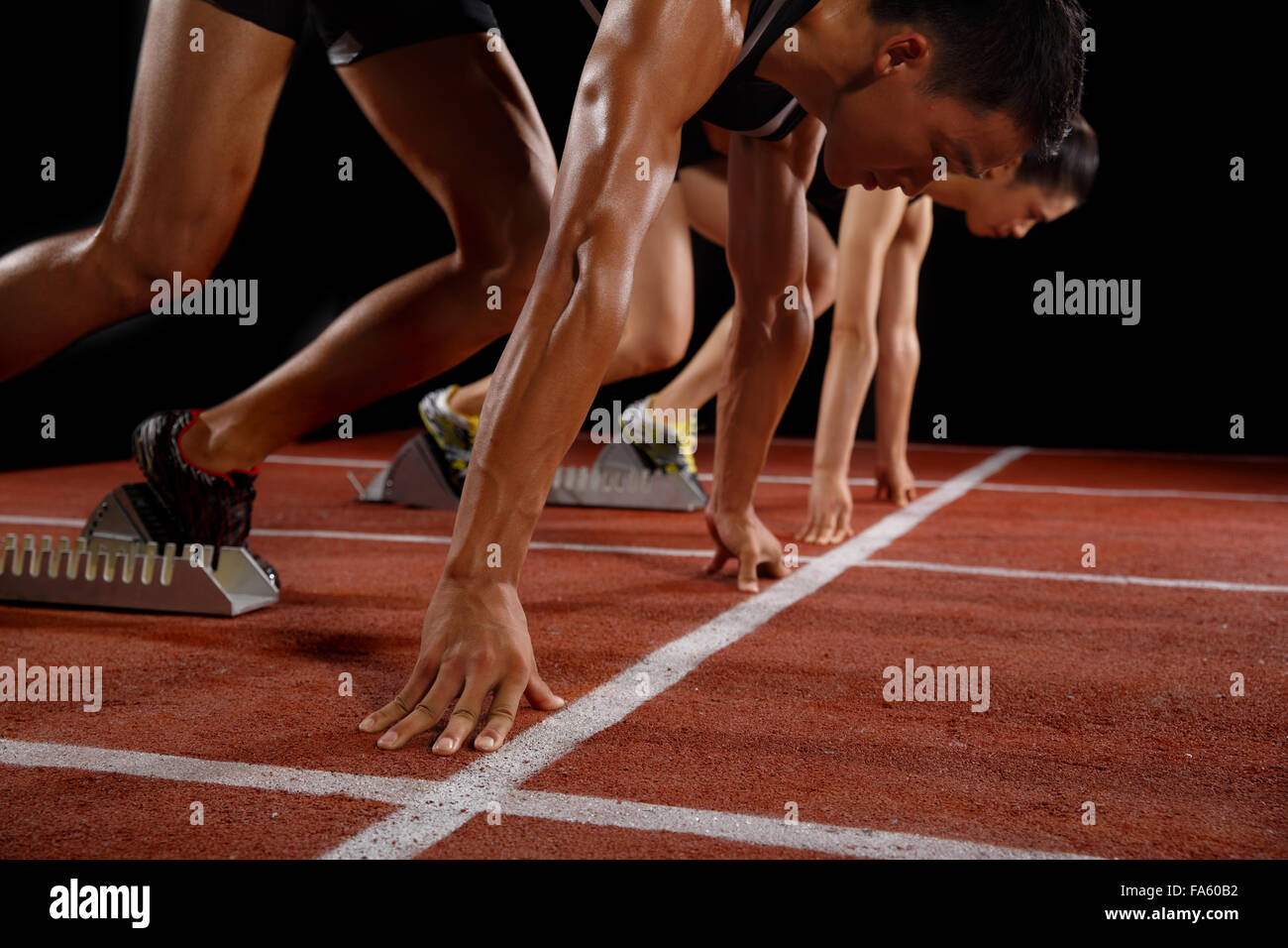Track and field athletes Stock Photo Alamy