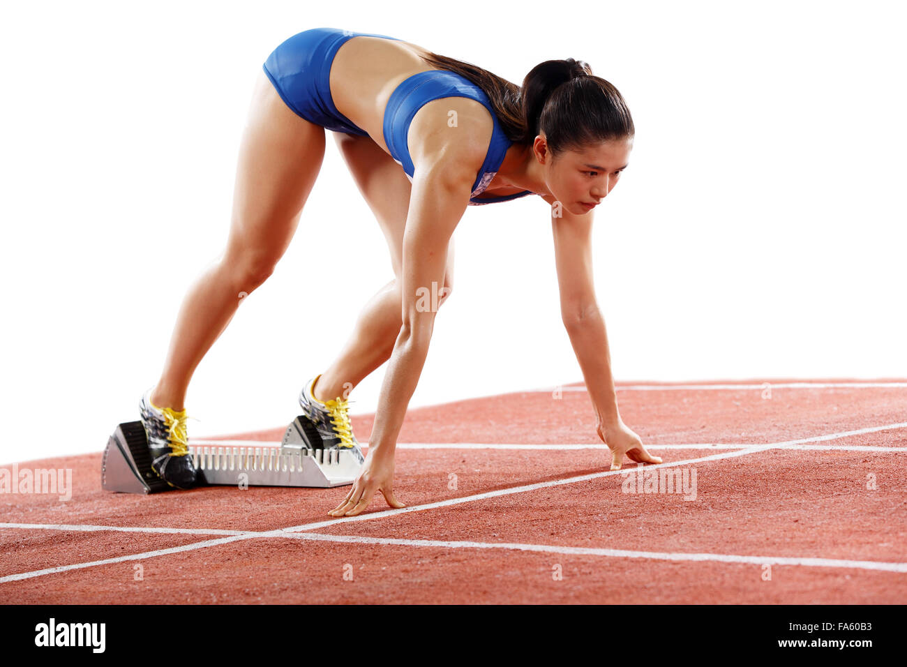 Track and field athletes in training Stock Photo Alamy