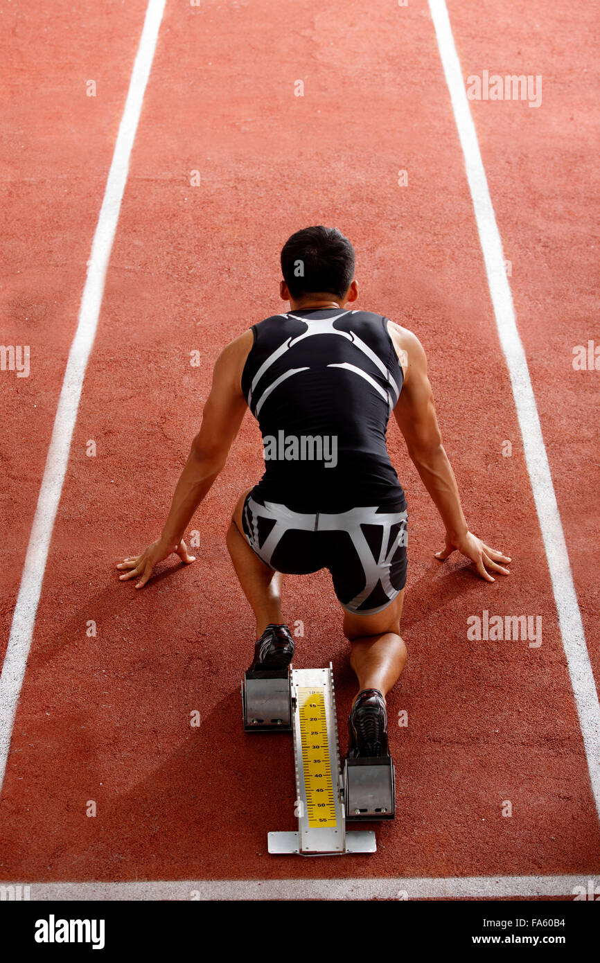 Track and field athletes in training Stock Photo Alamy