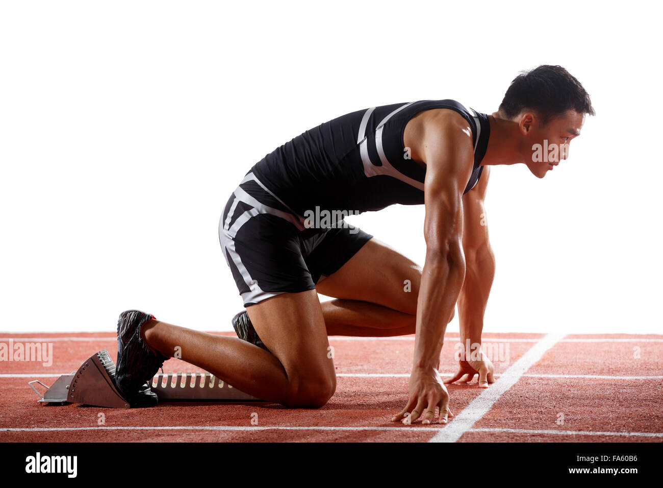 Track and field athletes in training Stock Photo Alamy