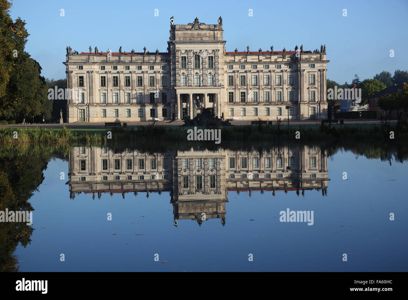 The Ludwigslust Baroque Palace Estate near Schwerin Mecklenburg-Western Pomerania Northern Germany Europe Stock Photo