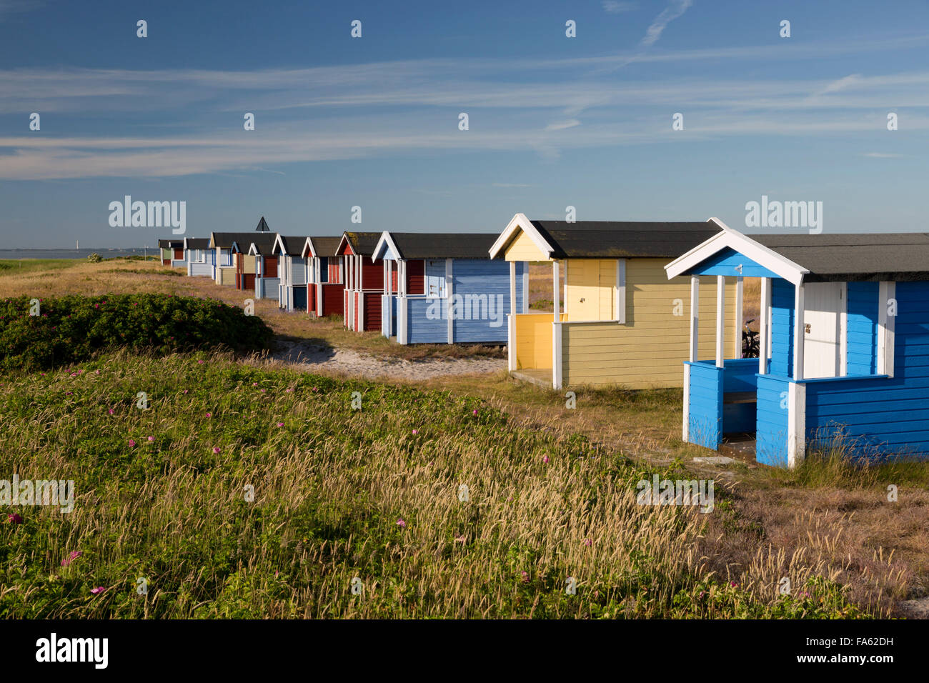 Colourful beach huts, Skanor Falsterbo, Falsterbo Peninsula, Skane ...